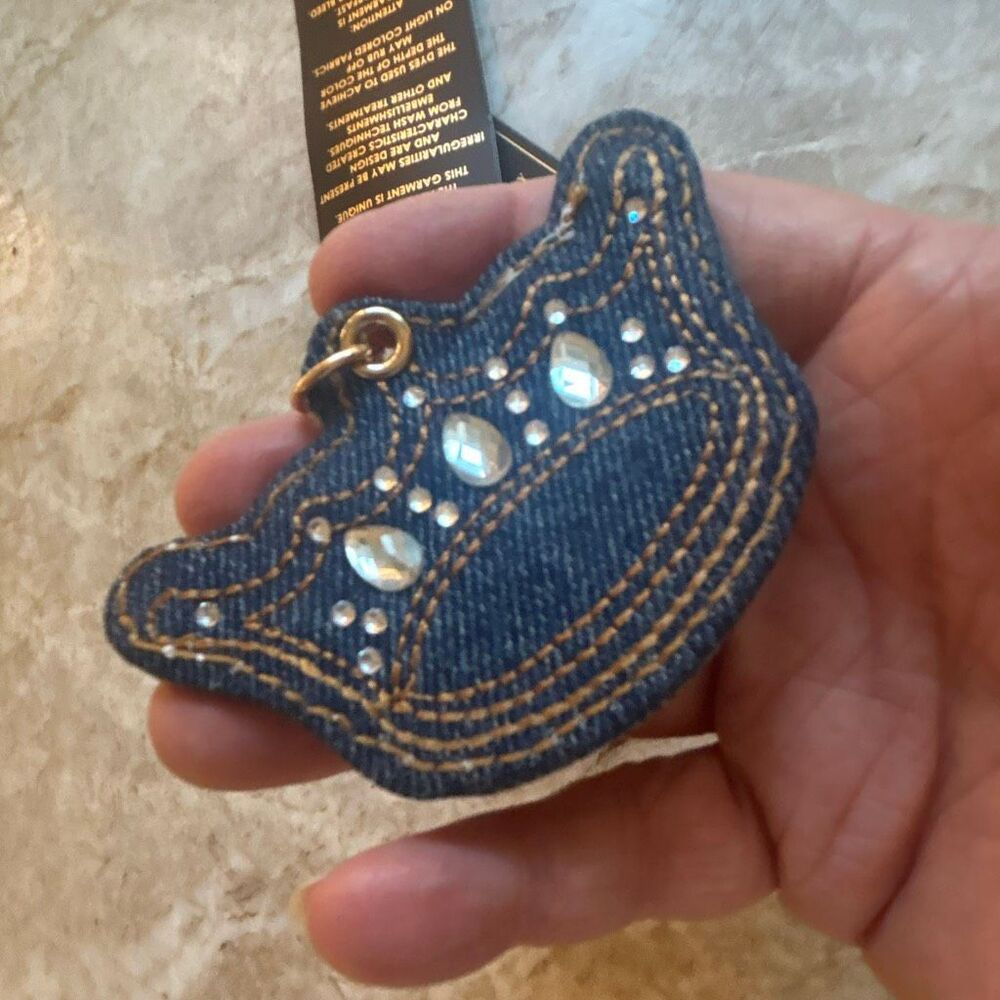 Denim Crown Chunky Keychain